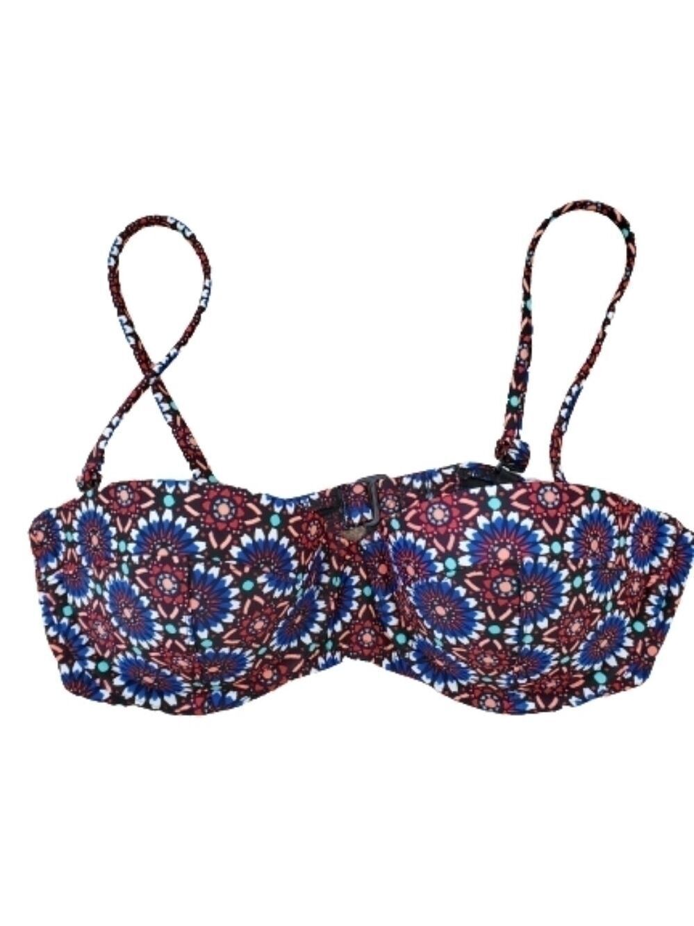 Old Navy Medallion Geometric Kaleidoscope Floral Bikini Top